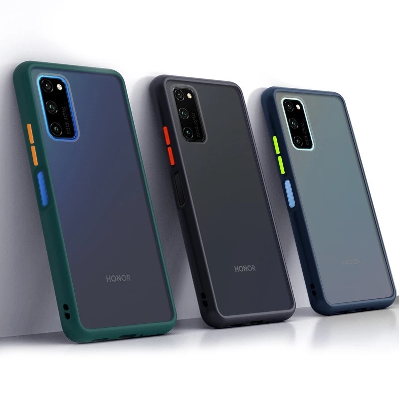 เคสโทรศัพท์มือถือ สีขุ่น ขอบสี เนื้อแมตต์ สำหรับ เคส Huawei Y7A Y8P Y6P Y7P 2020 Huawei Nova 7i 7 SE P40 Pro