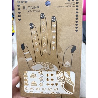 tattoos bling แทททู สติ๊กเกอร์ ใช่ติดมือ ติดเล็บ