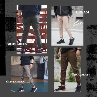 Asneed Jogger Pants "Wear it your way" collections (กางเกงจ็อคเกอร์ เอวยางยืด ขาจั้ม)