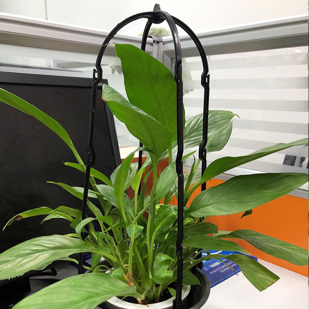 Epay โครงไม้เลื้อยไม้ไผ่ พลาสติก สีดํา เรียบง่าย สําหรับปลูกต้นไม้ ดอกไม้