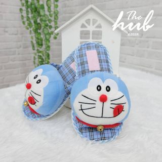 🎈🐱 รองเท้า Slipper Doraemon ลายตาราง