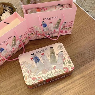 5pcs/30ml Loccitane Shea Butter Hand Cream with Romantic Cherry Blossom Product Bag and Iron Dift Box-The best Valentines Day Gift And Xmas Gift