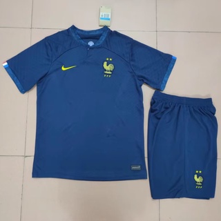 เสื้อกีฬาแขนสั้น ลายทีมชาติฟุตบอล France Home ไซซ์ S-2XL 22-23 AAA