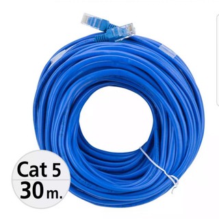 สายแลนสำเร็จรูปพร้อมใช้งาน ยาว 30 เมตร UTP Cable Cat5e 30M(Blue)