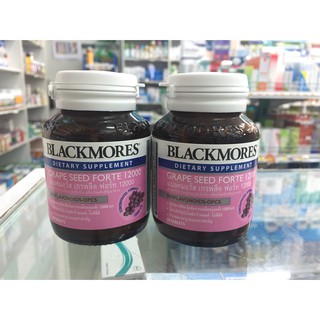 Blackmores Grape Seed Forte 12000 mg. แบลคมอร์ส เกรพ ซีด ฟอร์ท 12000 มก. บรรจุ 30 เม็ด *2 ขวด