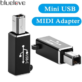 Metal USB Type C Adapter USB-C Female to USB B Male Data Transfer Anti-lost MIDI Converter for Printer Electric Piano Drum Organ