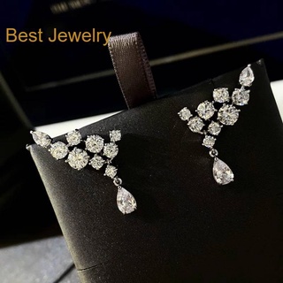 Best Jewelryต่างหูเพชรเกรดพรีเมี่ยม ประกายไฟเทียเท่าเพชรแท้ เครื่องประดับออกงาน เกรดสวย สร้อยเพชร รับ dropship