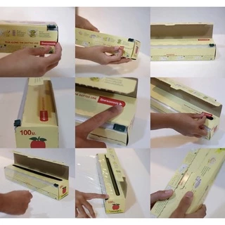 M Wrap ฟิล์มถนอมอาหาร แรปห่ออาหาร ฟิล์มยืด พร้อมใบมีดสไลด์ตัด