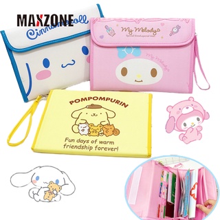 Maxzone Kawaii Sanrios Cinnamonroll Kuromi My Melody กระเป๋าเก็บหนังสือเดินทาง บัตรประจําตัว หนังสือวัคซีน หนังสือ ที่ใส่บัตร กระเป๋าคุณแม่