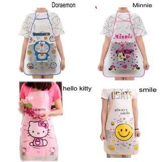 ผ้ากันเปื้อนลายการ์ตูนพีวีซี กันน้ำ กันน้ำมัน หลายสีสัน