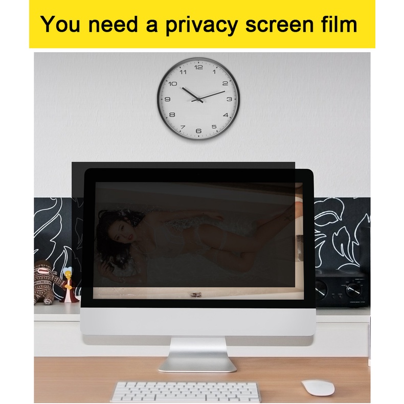 Privacy Screen 15.6 "14 13.3 21.5 24" นิ้ว "ความเป็นส่วนตัวกรองหน้าจอป้องกันสายลับคอมพิวเตอร์แล็ปท็อปตรวจสอบฟิล์มป้องกัน