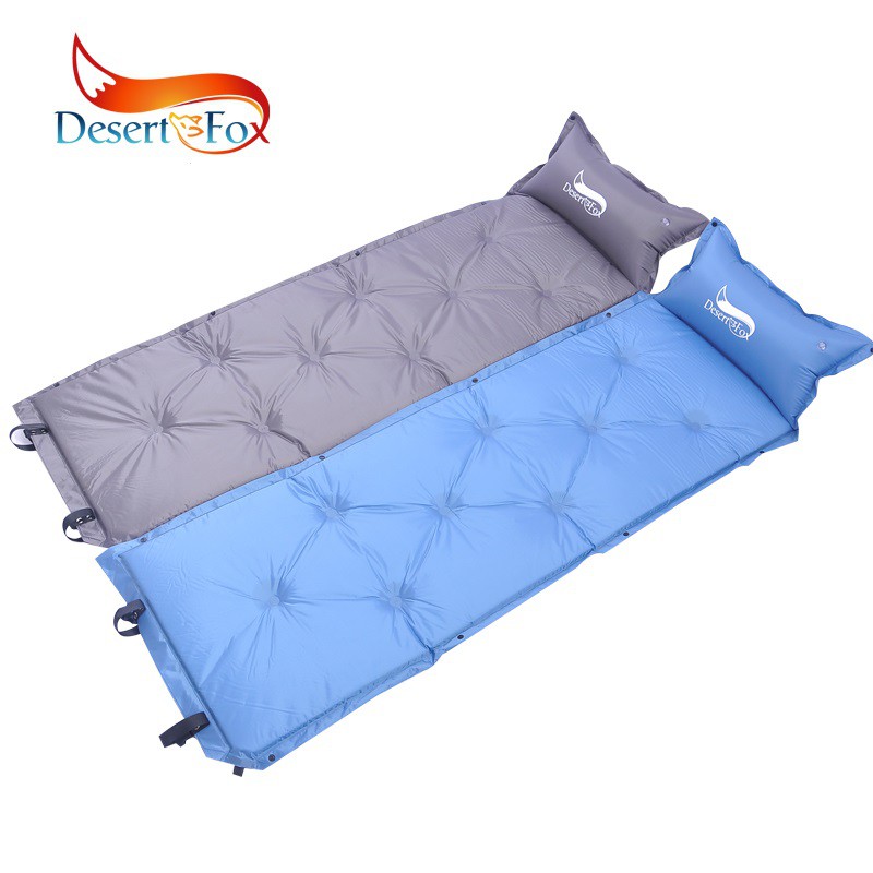 Desert&Fox Camping Inflatable ที่นอนพร้อมหมอนลม, Self-inflatting Sleeping Pads แบบพกพาน้ําหนักเบาสําหรับ Camp