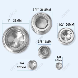ด้ายชายทองเหลืองท่อ Hex Head End Cap Plug Fitting Coupler Connector อะแดปเตอร์ซ็อกเก็ตหกเหลี่ยมปลั๊ก