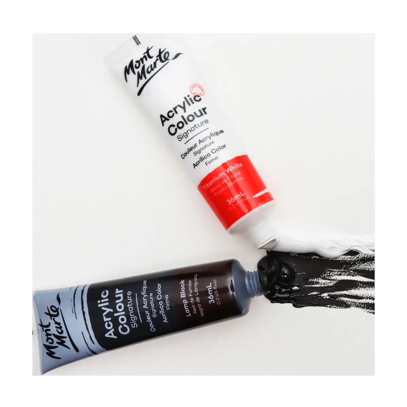Mont Marte สีอะครีลิค 36ml/75ml ชุด 18/24/36/48 สี Signature สีอคิลิค แบนด์mont marte มงมาตฝรั่งเศส - รูปที่ 5