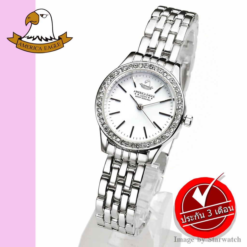 GRAND EAGLE นาฬิกาข้อมือผู้หญิง สายสแตนเลส รุ่น AE098L – SILVER/WHITE