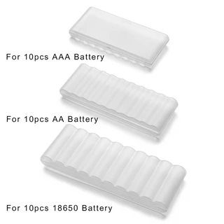 BESTOUR AA/AAA/18650 กล่องเก็บของ 10 ช่อง กล่องเก็บของ 2A/3A ถ่านชาร์จ กล่องพลาสติก กันฝุ่น ประหยัดพื้นที่