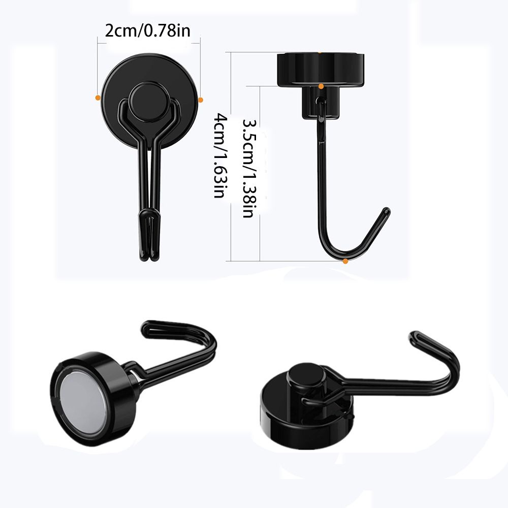 ตะขอแม่เหล็กโลหะติดผนัง แม่เหล็กนีโอไดเมียม ตะขอสำหรับตู้เย็น เตาปิ้งย่าง กุญแจ ที่แขวนผ้าเช็ดตัว การเข้าถึงในครัว บ้าน TH - รูปที่ 5