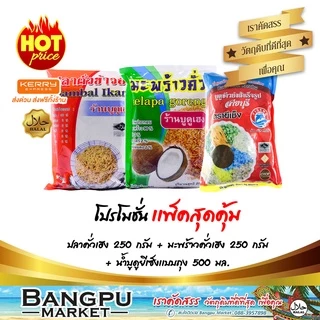 ชุดข้าวยำเล็ก4 (พร้อมทาน) ปลาคั่วเฮง250g.+มะพร้าวคั่วเฮง250g.+น้ำบูดูข้าวยำยีเซ็งแบบถุง500มล.