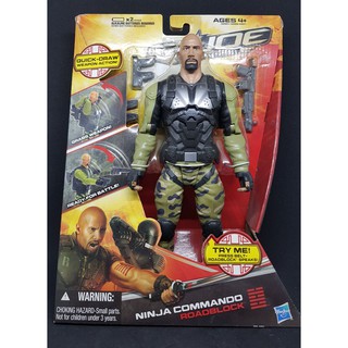 GI Joe Retaliation Ninja Commando Roadblock Figure (The Rock)