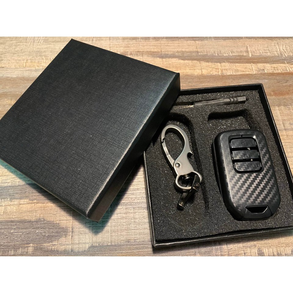 กรอบ เคฟล่า แบบด้าน ใส่กุญแจรีโมทรถยนต์ Honda City 2020 CRV G5 (Smart Key) --เก็บเงินปลายทางได้--