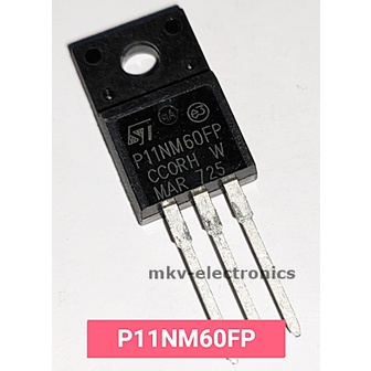 (1ตัว) P11NM60FP , 11NM60 , MOSFET N-CH 650V 11A TO-220FP (รหัสสินค้า M01073)