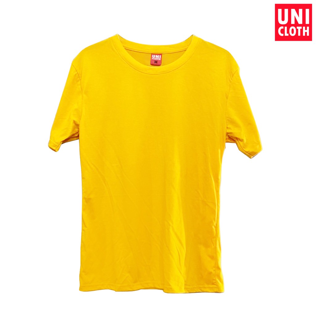[มาใหม่!!] [เกรดคุณภาพสูง] UNICLOTH เสื้อยืด คอกลม แขนสั้น สีพื้น YELLOW (สีเหลือง) เนื้อผ้า TC ดีกว