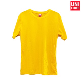 [มาใหม่!!] [เกรดคุณภาพสูง] UNICLOTH เสื้อยืด คอกลม แขนสั้น สีพื้น YELLOW (สีเหลือง) เนื้อผ้า TC ดีกว่าผ้าคอตตอน