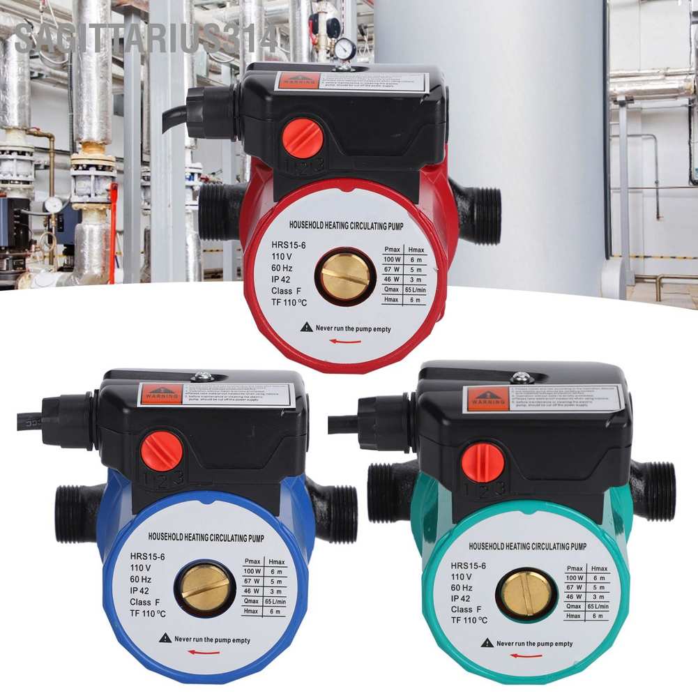 Sagittarius314 ปั๊มน้ําร้อน ไหลเวียน ปลั๊ก Us Ac110V 6 เมตร 65 ลิตร ต่อนาที ปั๊มหมุนเวียนความร้อนหมุนเวียนกระป๋อง / หม้อไอน้ำขนาดเล็ก / ปั๊มหมุนเวียนความร้อนบนพื้น Quiet
