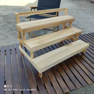 ชั้นวางของ​ขั้นบันใด วางต้นไม้แบบ​3​ชั้น ยาว50cm. (พร้อมใช้งาน)​