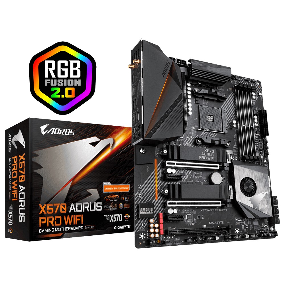 MAINBOARD (เมนบอร์ด) AM4 GIGABYTE X570 AORUS PRO WIFI Warranty 3 - y