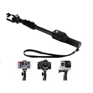 Yunteng Monopod yt-1288 ไม้เซลฟี่มีรีโมทบลูทูธในตัว - สีดำ