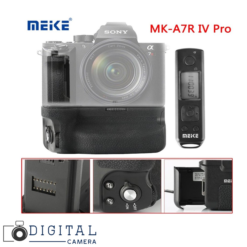 MEIKE BATTERY GRIP MK-A7R IV PRO Built-in Remote for Sony A7R IV, A7IV, A9II