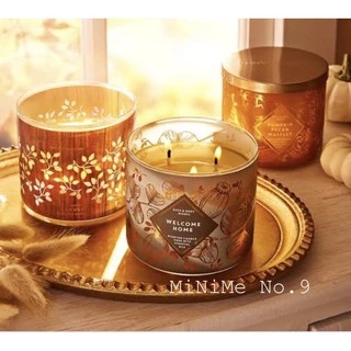 ✨Set1/6✨ เทียนหอม Bath and Body Works 3 Wicks Candle กลิ่น Holiday Christmas Winter ขนาดใหญ่ 411g.