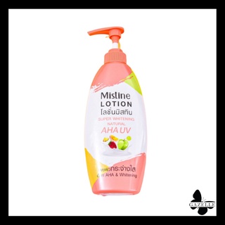 MISTINE Super Whitening Natural AHA UV Lotion [400 มล.] มิสทิน โลชั่น ซุปเปอร์ไวท์เทนนิ่ง AHA ยูวี