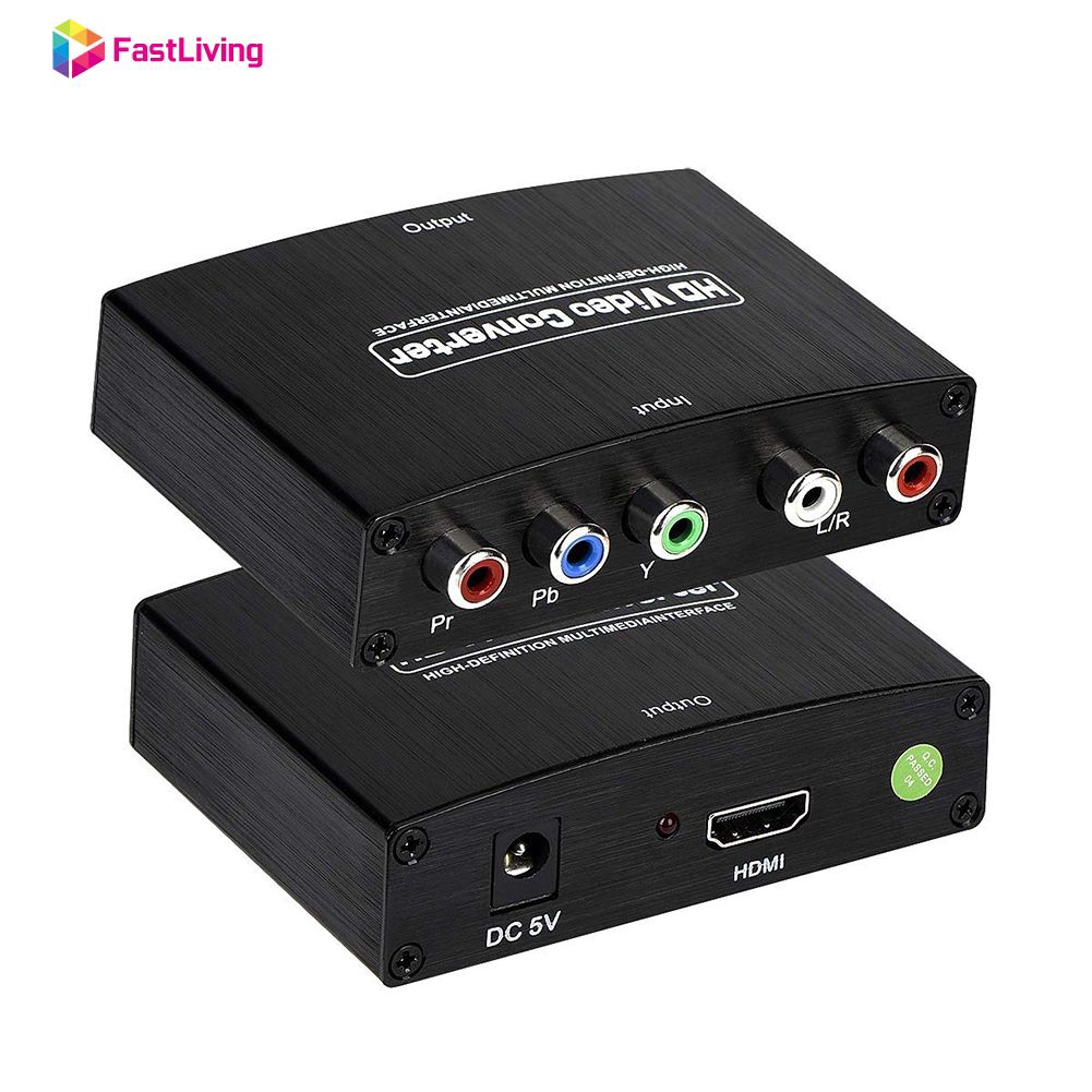HDMI to 5RCA RGB 4K Component YPbPr Video & R/L Audio Adapter Converter ...