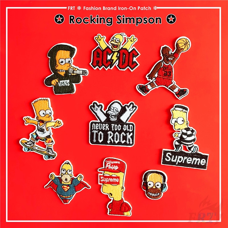 Rocking Simpson - Fashion Brand แผ่นแพทช์ปักลายสําหรับตกแต่งเสื้อผ้า 1 ชิ้น