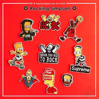 Rocking Simpson - Fashion Brand แผ่นแพทช์ปักลายสําหรับตกแต่งเสื้อผ้า 1 ชิ้น