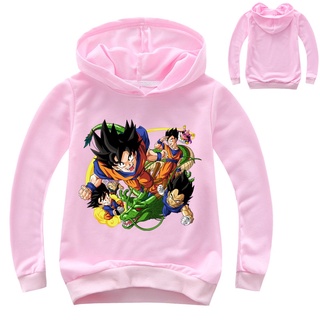 เสื้อแจ็กเก็ตกันหนาว ผ้าฝ้าย มีฮู้ด ลายการ์ตูน Dragon Ball แฟชั่นสําหรับเด็ก