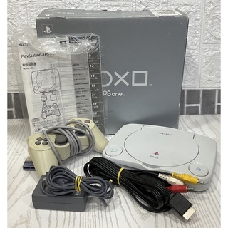 เครื่อง PS One งานกล่อง PlayStation One ครบชุด พร้อม Adapter แท้ แถมแผ่นแท้ PS1 ให้ 20 แผ่น แท้จากญี่ปุ่น