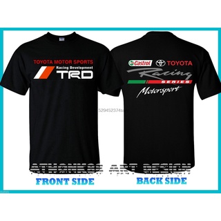 [100% Cotton] Trd เสื้อยืดแขนสั้นเนื้อผ้าฝ้าย 100% พิมพ์ลาย Toyota Racing สําหรับผู้ชาย