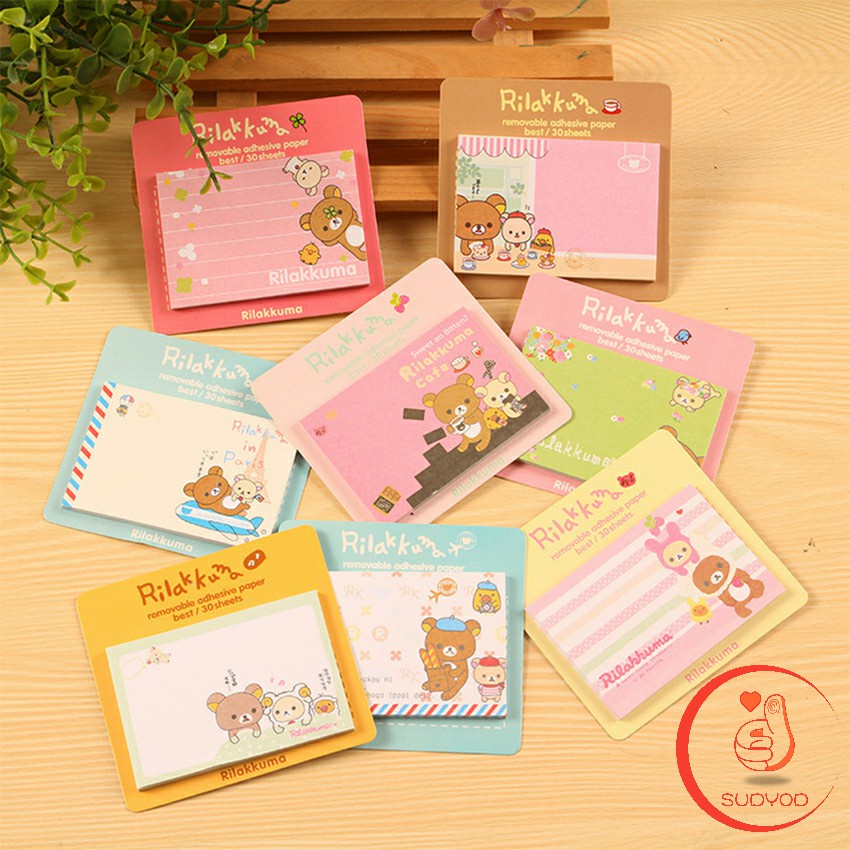 กระดาษโน๊ต กาวในตัว ลายน่ารัก (สุ่มลาย) โน้ตการ์ตูนเกาหลี Sticky Note