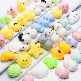 20 ชิ้น สกุชชี่โมจิ สกุชชี่ Kawaii ของขวัญของเล่นสำหรับงานปาร์ตี้สำหรับเด็ก มินิซัปเปอร์ สัตว์น่ารักบรรเทาความเครียดของเล่น