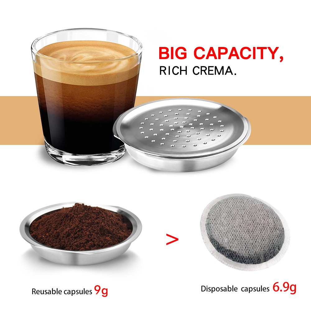 เครื่องชงกาแฟขนาดเล็ก iCafilas Refillable Coffee Capsules For Philips