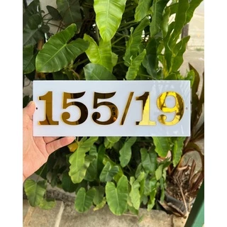 🌈พร้อมส่ง❗️ป้ายบ้านเลขที่ ป้ายอะคริลิค เลขนูน ขนาด 10*25cm. (แจ้งบ้านเลขที่ทางแชท)🔥 #ป้ายเลขที่บ้าน