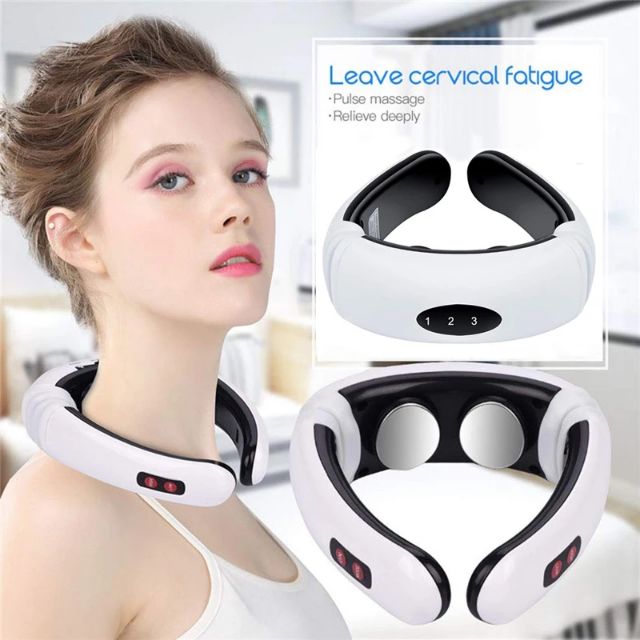 เครื่องนวดคอไฟฟ้า Pulse Massager นวดกระดูกสันหลังส่วนคอ