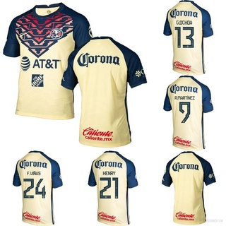 เสื้อกีฬาแขนสั้น ลายทีมชาติฟุตบอล Liga MX Club America 2021-2022 ชุดเหย้า สําหรับผู้ชาย