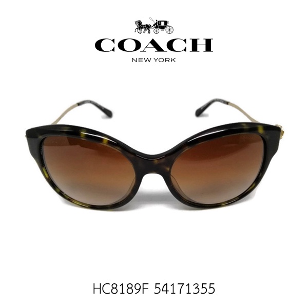 แว่นตากันแดดผู้หญิง COACH รุ่น Dark tortoise/light gold สินค้าแบรนด์เนมของแท้ 100%