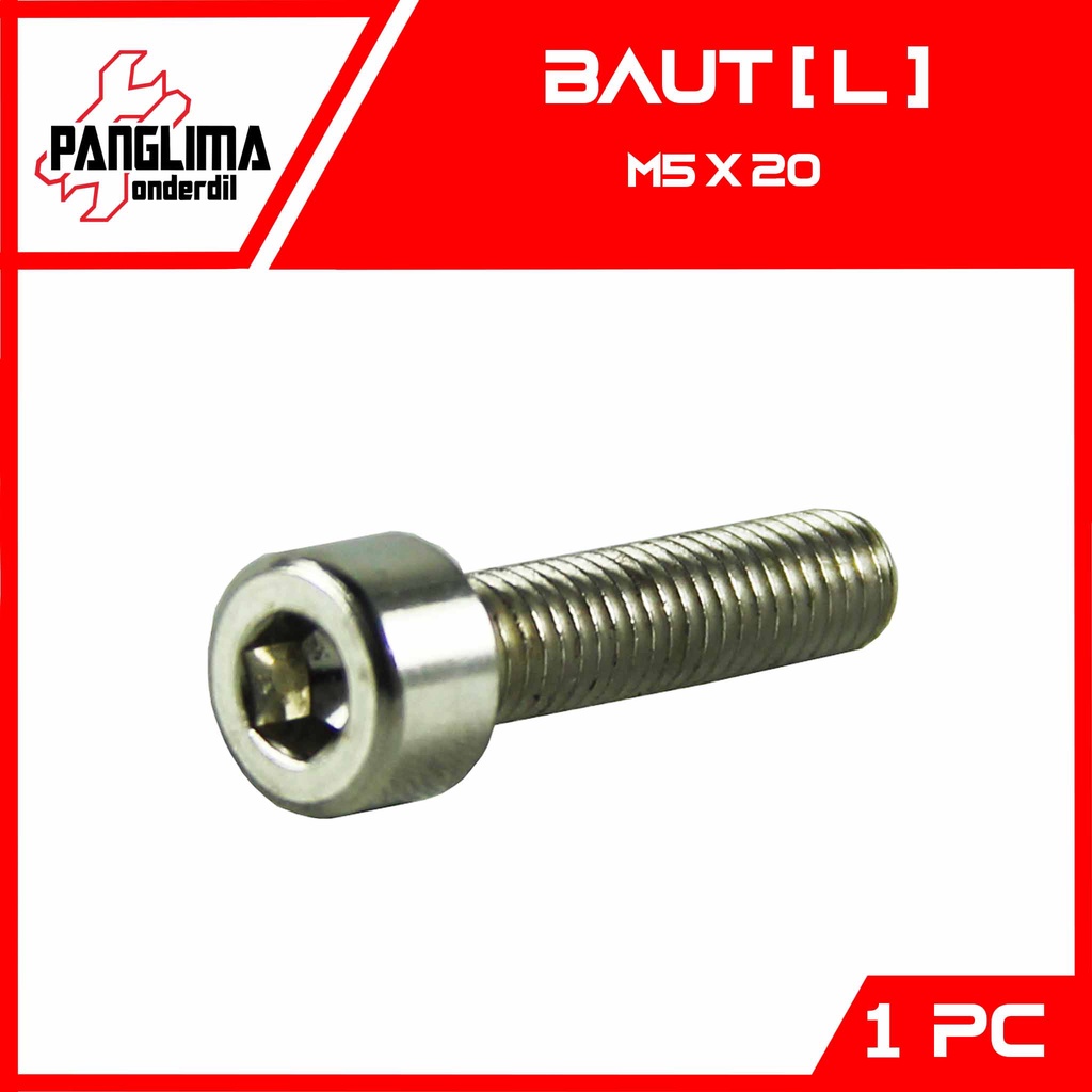 L-L4 Bolt M5x20-5X20-M 5 x 20 Key-K 4 P-Pitch 0.8 Bolt-Bolt