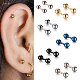 เครื่องประดับต่างหูสแตนเลสทรงกลม Stud Earrings