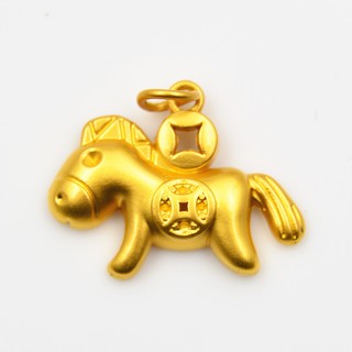 [Hand-made mobile phone case] New matte golden horse, get money right away, alloy accessories, lucky all-match handmade pendant, jewelry accessories